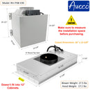 Awoco RH-IT08-V 14.5"D Ceiling Insert Mount Split Quiet Range Hood with Voice, Gesture, Touch, Remote Control, 1000 CFM Kitchen Hood with 4-Speed Exhaust Fan, Stainless Steel Stove Hood with 8" Blower, LED Lights