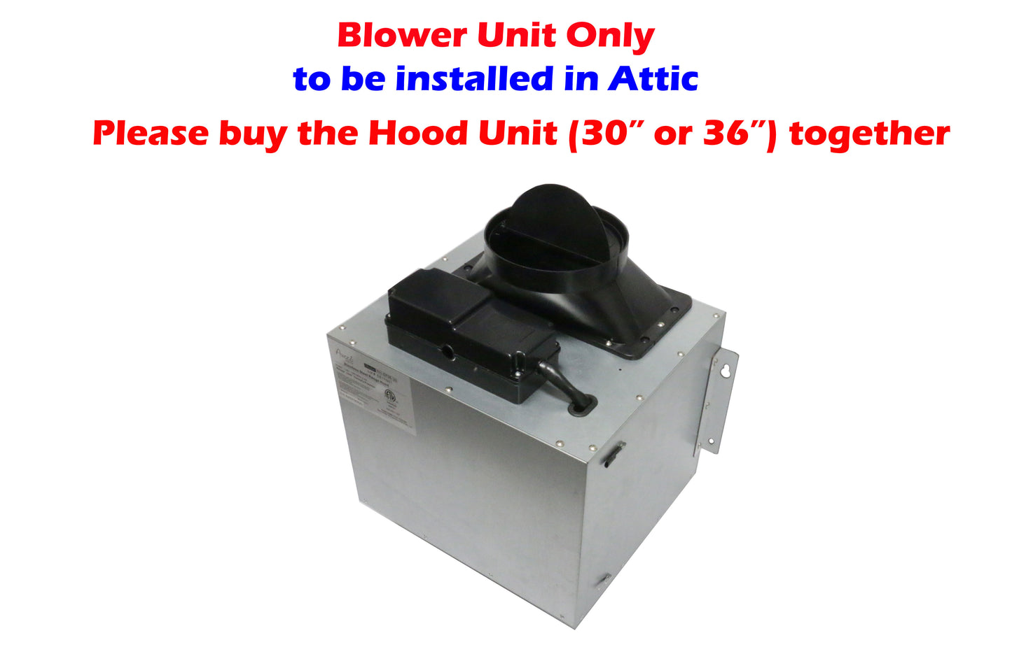 [Refurbished-A] Awoco RH-SP06-36 36" Quiet Split Range Hood - 6inch High Top Vent - 800CFM