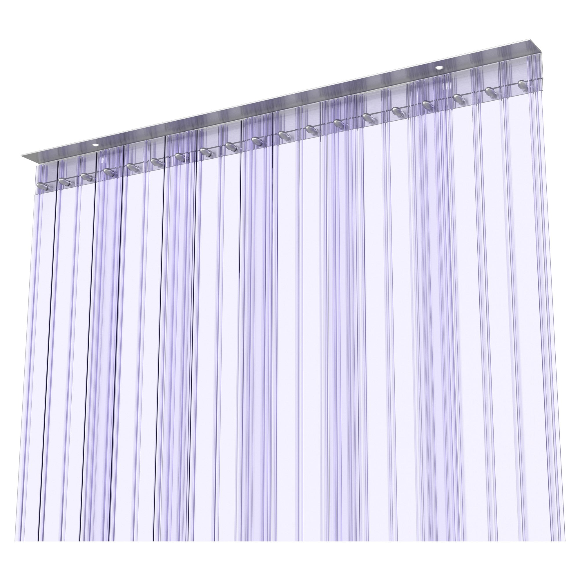 Ribbed strip curtain door kit - 8in x 0.198in - aluminum MaxBullet