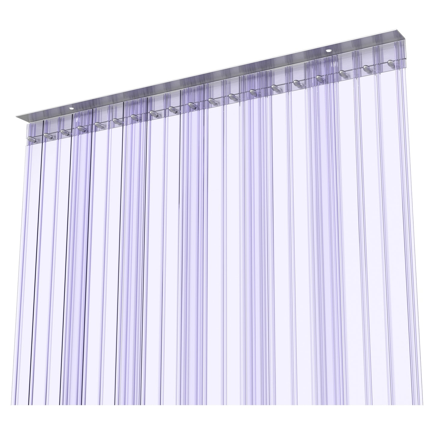 Ribbed strip curtain door kit - 8in x 0.198in - aluminum MaxBullet