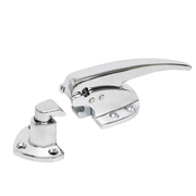 Kason 930 Trigger Action Polished Chrome Latch with Adjustable Strike, Made In USA for Reach-In Coolers/Refrigerators