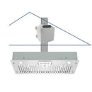 Awoco RH-IT08-M 14-1/2"D Super Quiet Split Insert Stainless Steel Range Hood, 4 Speeds with a 8" Blower Unit, 1000CFM, LED Lights