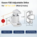 Kason 930 Trigger Action Polished Chrome Latch with Adjustable Strike, Made In USA for Reach-In Coolers/Refrigerators