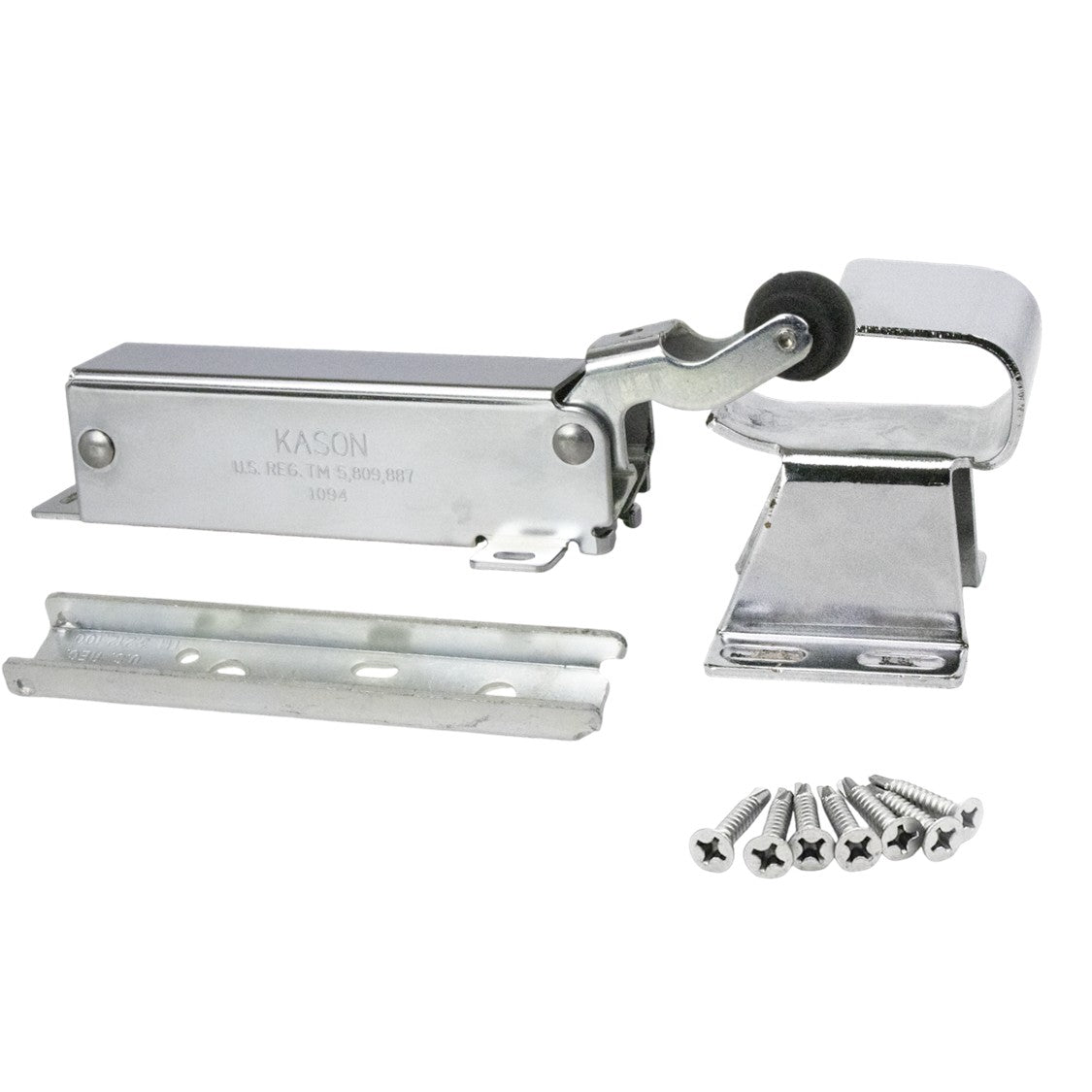 Kason 1094 Hydraulic Door Closer, Concealed or Exposed Mounting with Adjustable Wide Hook for Walk-In Coolers/Freezers