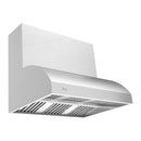 Awoco 48" Outdoor BBQ Vent Hood 18" High Type 304 Stainless Steel, 4 Speeds 2000 CFM, Dual Blowers, Adjustable LED Lights, 8” Round Top Vent