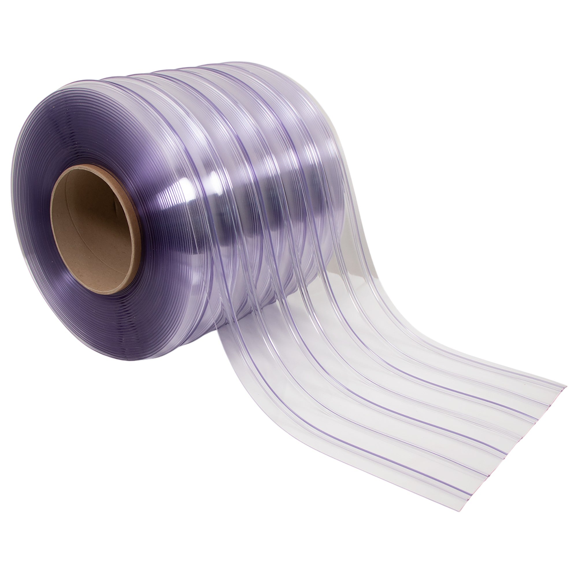 Aleco Clear-Flex II PVC Strip Roll, Ribbed Scratch-Resistant Door Curtain for Warehouse, Cold Storage,Oversized Opening, Energy-Saving, Made in USA