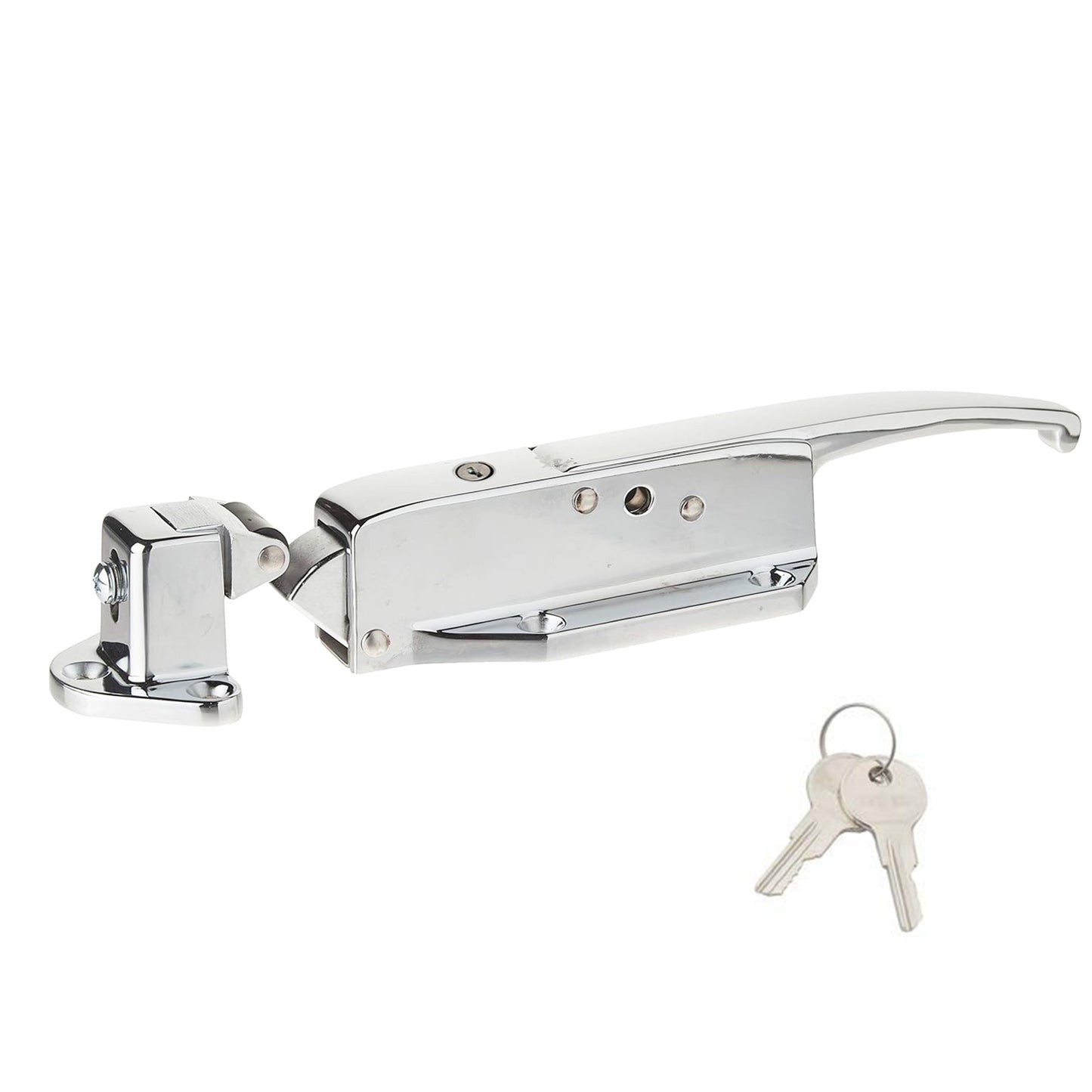 Kason 0058 Cylinder Locking Light Spring Latch, Roller Strike, Key for Walk-In Cooler/Freezer