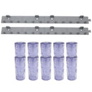 Aleco 40"W x 84"H x 0.06" Thick Clear-Flex II Cooler Strip Curtain Door Kit with MaxBullet HTP Mounting Hardware, 6" Standard Smooth Vinyl Strips for Restaurant, Office, Store or Warehouse Entrances