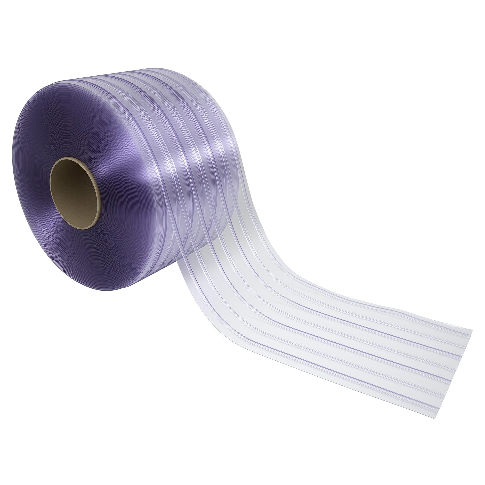 Aleco Clear-Flex II PVC Strip Roll, Ribbed Scratch-Resistant Door Curtain for Warehouse, Cold Storage,Oversized Opening, Energy-Saving, Made in USA