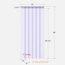 Ribbed strip curtain close up - 0.198in ribs - 0.08in core
