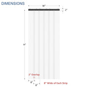 Aleco Luxe Frosted PVC Strip Curtain – Black MaxBullet Mount Vinyl, Low-Odor, Scratch-Resistant, Privacy & Noise Barrier for Commercial, Retail, Industrial Made in USA
