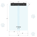 Awoco Pet Door Low-Temp -40°F Flap Set 12" Wide, 0.08" Thick, Clear PVC Strip with HTP Mounting Kit for Pet Doors, Weatherproof, Less Odor, Made in USA, Fits Doghouse & Cat Doors