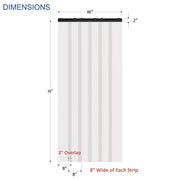 Aleco Luxe Cypress PVC Strip Curtain – Black MaxBullet Mount | Low-Odor Decorative Privacy Vinyl, Privacy & Noise Barrier for Commercial, Retail, Hospitality, Made in USA