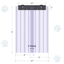 Awoco Pet Door Scratch-Resistant Flap Set 12" Wide, 0.198" Max Thick at Ribs, Clear PVC Strip with HTP Mounting Kit for Pet Doors, Weatherproof, Less Odor, Made in USA, Fits Doghouse & Cat Doors