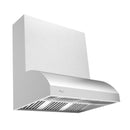 Awoco 48" Outdoor BBQ Vent Hood 18" High Type 304 Stainless Steel, 4 Speeds 2000 CFM, Dual Blowers, Adjustable LED Lights, 8” Round Top Vent