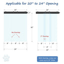 Awoco Pet Door Low-Temp -40°F Flap Set 24" x 30", 0.08" Thick, Clear PVC Strip with HTP Mounting Kit for Pet Doors, Weatherproof, Less Odor, Made in USA, Fits Doghouse & Cat Doors