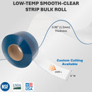 Vinyl Strip Roll 6in x 150ft - 0.06in Low-Temp Smooth Clear - Aleco