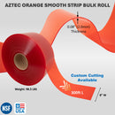 Vinyl Strip Roll 8in x 300ft - 0.08in Aztec Orange Smooth for Welding Areas - Aleco