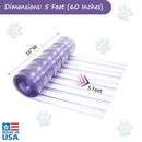 Awoco Pet Door Flap 16in x 5ft, 0.229" (5.8mm) Thick Clear PVC Vinyl Strip for Pet Doors, Weatherproof, Less Odor, Scratch-Resistant, Easy Cut and Install, Made in USA, Fits Doghouse & Cat Doors