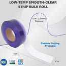 Vinyl Strip Roll 4in x 150ft - 0.06in Low-Temp Smooth Clear - Aleco