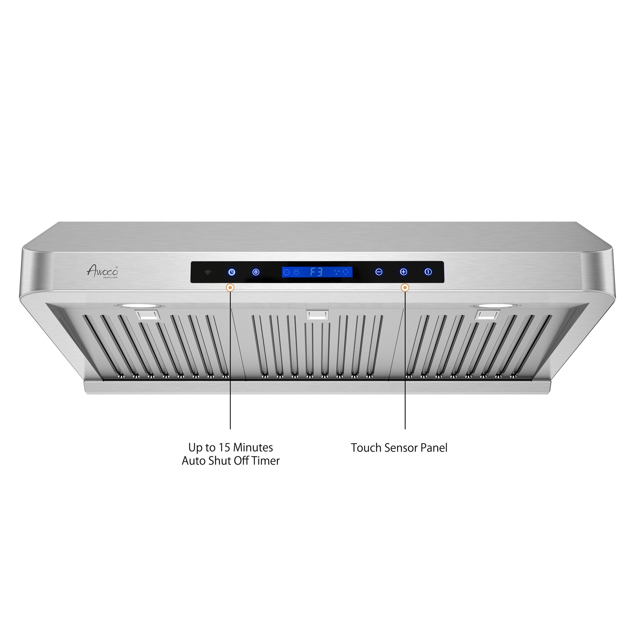 RH-S10-S-DR Under Cabinet Range Hood - 6 Speeds 1000CFM - 7inch High - 8 inch Round Top Vent