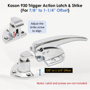 Kason 930 Adjustable Strike, Made In USA for Reach-In Coolers/Refrigerators