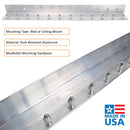 Aleco Aluminum Strip Door MaxBullet Mounting Hardware – Boltless Snap-On Hardware, Wall or Ceiling Mount, Rust-Resistant, Fast Install, Universal Fit for Vinyl Strips, NSF/USDA Compliant