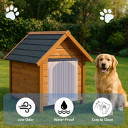 Awoco Pet Door Scratch-Resistant Flap Set 24" x 30", 0.198" Max Thick at Ribs, Clear PVC Strip with HTP Mounting Kit for Pet Doors, Weatherproof, Less Odor, Made in USA, Fits Doghouse & Cat Doors