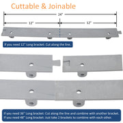 Aleco MaxBullet HTP Mounting Kit, 24" Length – Strip Door Hardware, Wall/Ceiling Mount Compatible, Cross-Linked Polymer, Fast Installation, NSF/USDA Compliant