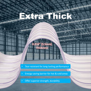 Aleco Clear-Flex II PVC Strip Roll, Ribbed Scratch-Resistant Door Curtain for Warehouse, Cold Storage,Oversized Opening, Energy-Saving, Made in USA