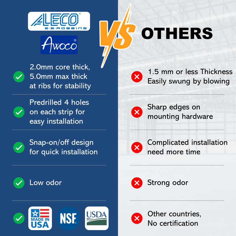 Aleco strip curtain extra thick