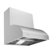 Awoco 36" Outdoor BBQ Vent Hood 18" High Type 304 Stainless Steel, 4 Speeds 1000 CFM, Adjustable LED Lights, 8” Round Top Vent