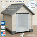 Awoco Pet Door Low-Temp -40°F Flap Set 24" x 30", 0.08" Thick, Clear PVC Strip with HTP Mounting Kit for Pet Doors, Weatherproof, Less Odor, Made in USA, Fits Doghouse & Cat Doors