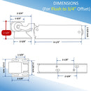 Kason 1094 Hydraulic Door Closer, Concealed or Exposed Mounting with Adjustable Wide Hook for Walk-In Coolers/Freezers