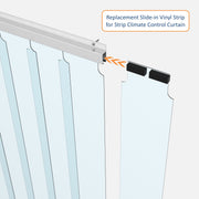 Swap in replacement strip for strip curtain door