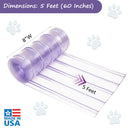 Awoco Pet Door Flap 8in x 5ft, 0.198" (5mm) Thick Clear PVC Vinyl Strip for Pet Doors, Weatherproof, Less Odor, Scratch-Resistant, Easy Cut and Install, Made in USA, Fits Doghouse & Cat Doors