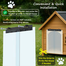 Awoco Pet Door Low-Temp -40°F Flap Set 12" Wide, 0.08" Thick, Clear PVC Strip with HTP Mounting Kit for Pet Doors, Weatherproof, Less Odor, Made in USA, Fits Doghouse & Cat Doors