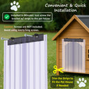 Awoco Pet Door Scratch-Resistant Flap Set 12" Wide, 0.198" Max Thick at Ribs, Clear PVC Strip with HTP Mounting Kit for Pet Doors, Weatherproof, Less Odor, Made in USA, Fits Doghouse & Cat Doors