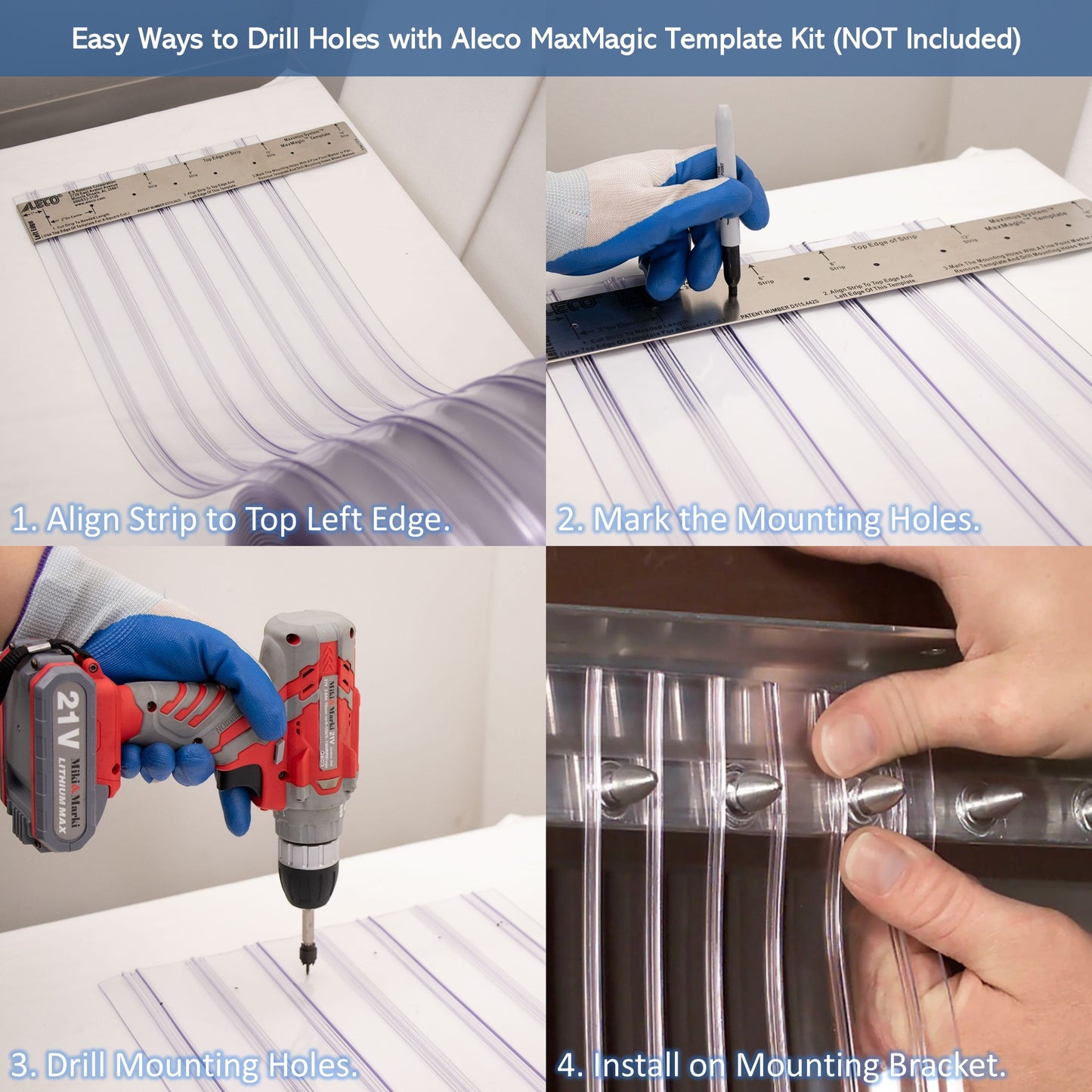 Aleco Clear-Flex II PVC Bulk Roll, Anti-Static Vinyl Strip Curtain Material, Flame Resistant, Smooth Clear Surface for Clean Rooms and Assembly Areas