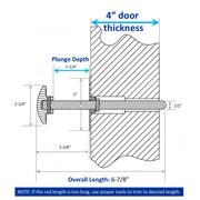 Kason 0058 Latch Complete Kit with Strike, Inside Release 481C Push Rod for 4" Thickness Walk-in Freezer & Cooler Doors