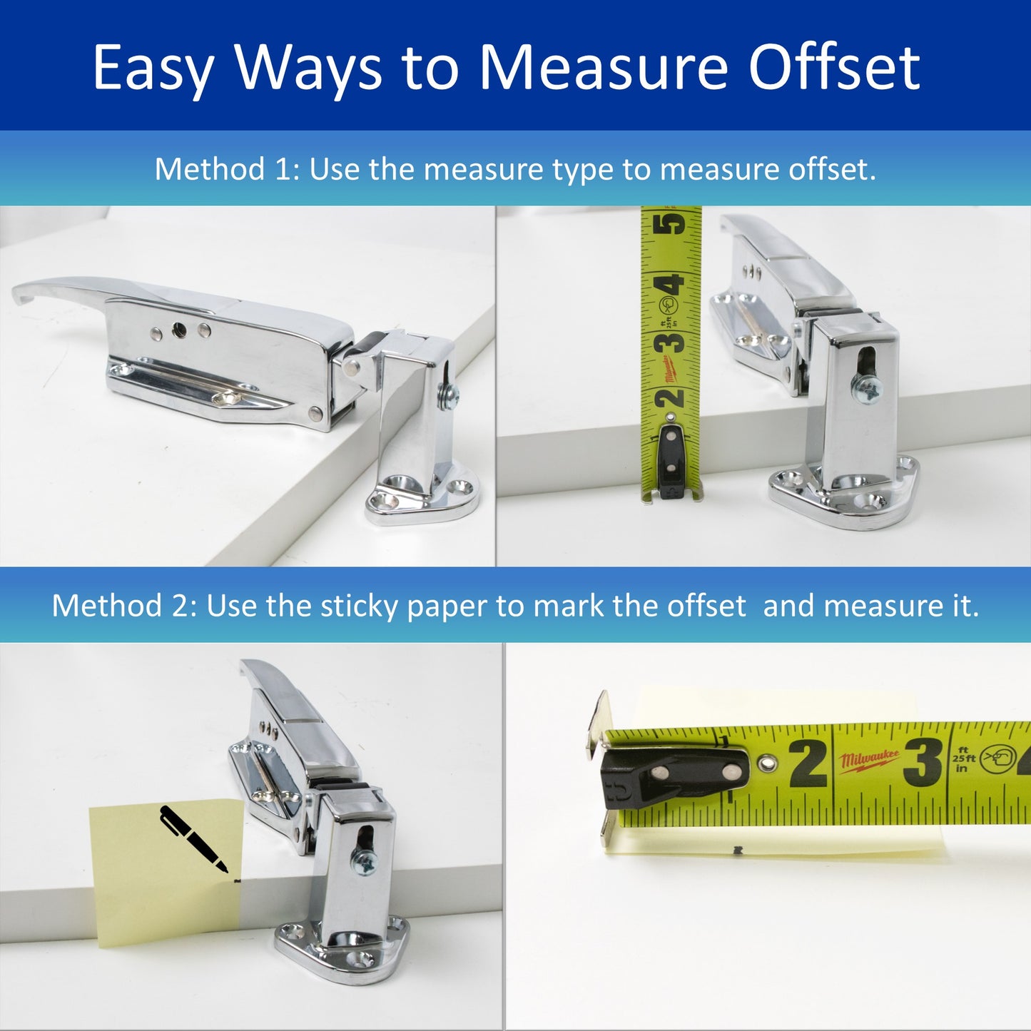 Kason 0058 Latch Complete Kit with Strike, Inside Release 481C Push Rod for 4" Thickness Walk-in Freezer & Cooler Doors