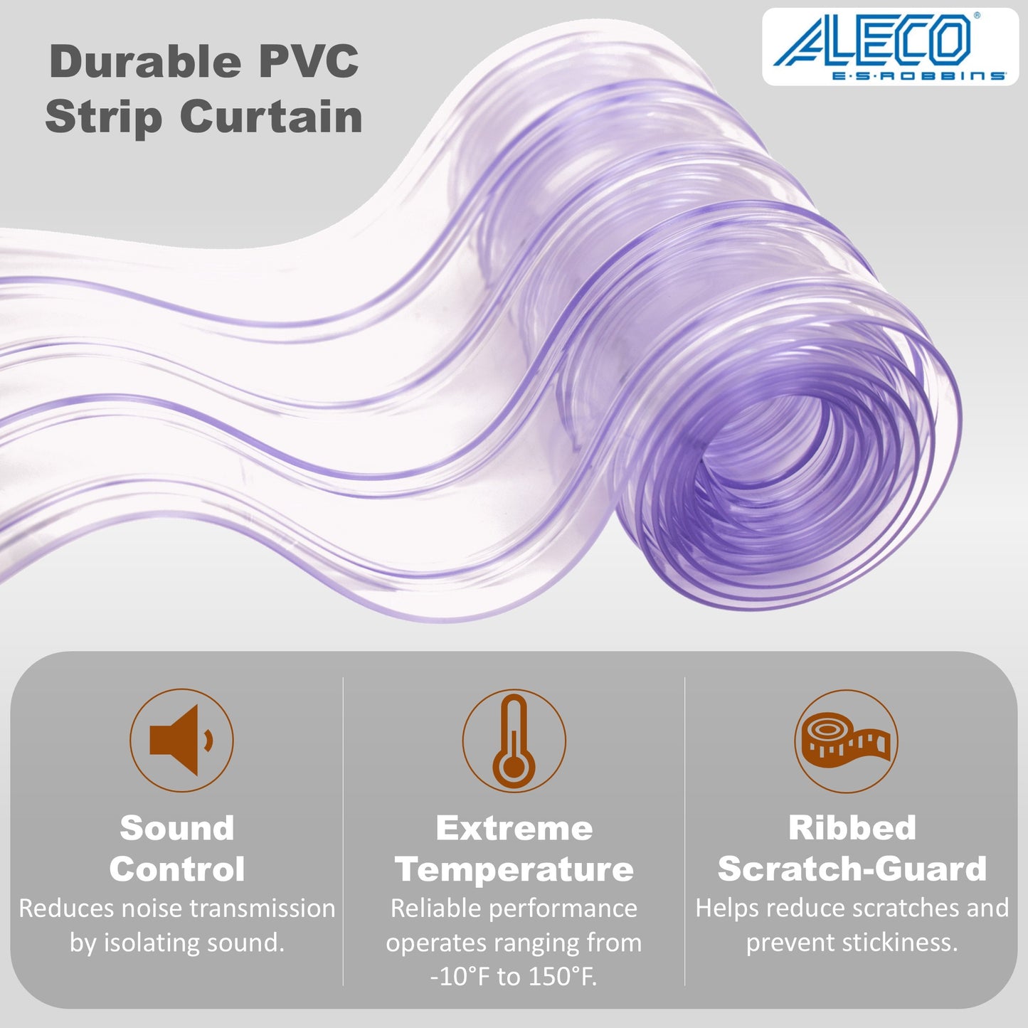 Ribbed Strip Curtain Door Kit - 8in x 0.198in - Aleco MaxBullet