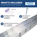 Ribbed Strip Curtain Door Kit - 8in x 0.198in - Aleco MaxBullet