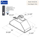 RH-BQ-V Range Hood Insert - Voice & Gesture - 800 CFM - 6" Top Vent