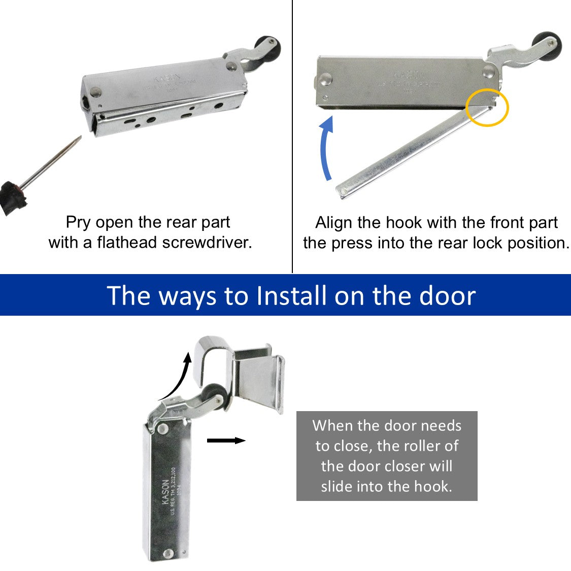 Kason 1094 Hydraulic Door Closer for Walk-In Coolers/Freezers