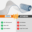 Aleco 40"W x 84"H Clear-Flex II Low-Temp Reinforced Freezer Strip Curtain Door Kit with Aluminum MaxBullet Mounting Hareware NSF/USDA 10 pcs 6" x 84" x 0.06" Vinyl Curtain Strips, -40°F Flexible