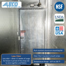 Aleco 40"W x 84"H Clear-Flex II Standard Smooth Cooler Strip Curtain Door Kit with Aluminum MaxBullet Mounting Hareware NSF/USDA  7 pcs 8" x 84" x 0.08" Vinyl Curtain Strips, -10°F to 150°F