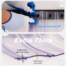 Awoco Pet Door Scratch-Resistant Flap Set 12" Wide, 0.198" Max Thick at Ribs, Clear PVC Strip with HTP Mounting Kit for Pet Doors, Weatherproof, Less Odor, Made in USA, Fits Doghouse & Cat Doors