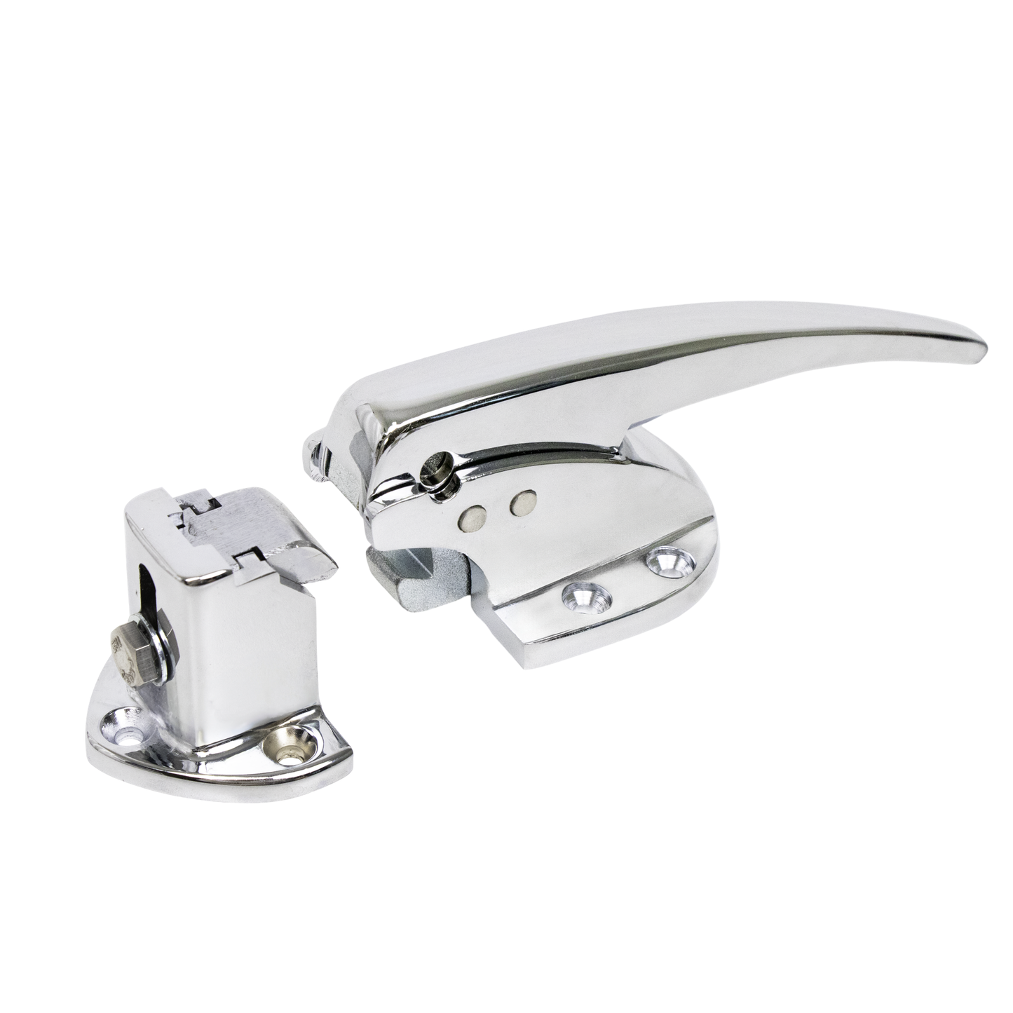 Kason 930 Trigger Action Polished Chrome Latch with Adjustable Strike, Made In USA for Reach-In Coolers/Refrigerators