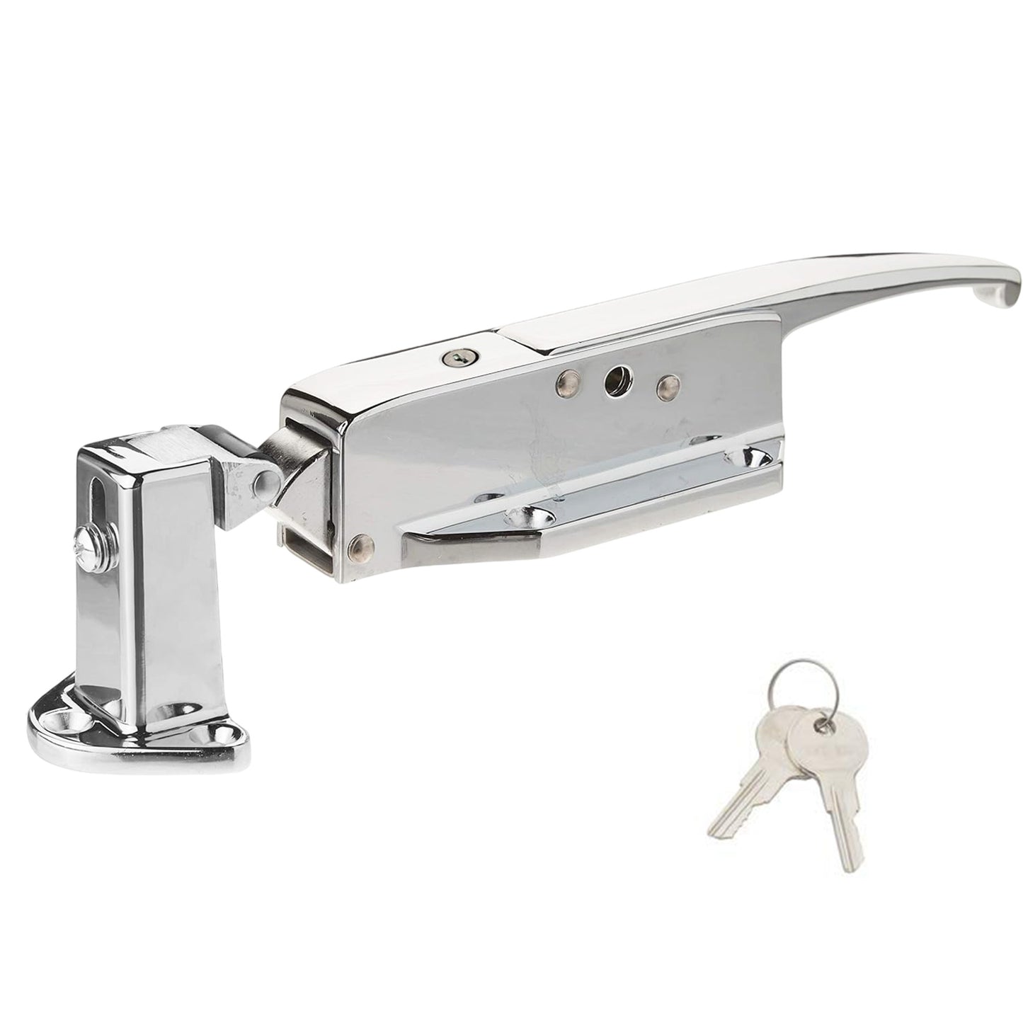 Kason 0058 Cylinder Locking Light Spring Latch, Roller Strike, Key for Walk-In Cooler/Freezer